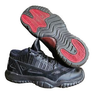 Rare EUC Nike Air Jordan Retro Low Referee Black Red Size 7 Youth Womens 8.5